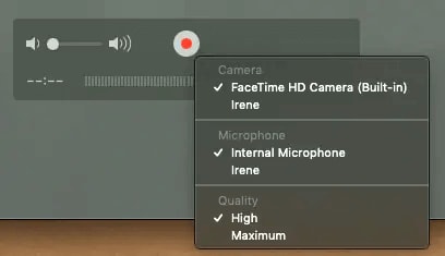 Écran iPhone partagé sur Mac avec QuickTime