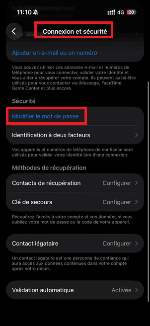 iphone modifier mot de passe apple id procédure