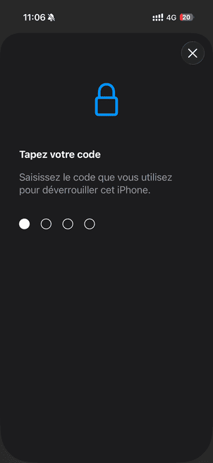 iphone réglages face id code installer apps sans apple id