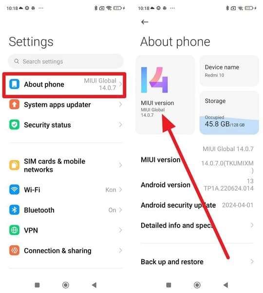 choose the mi version