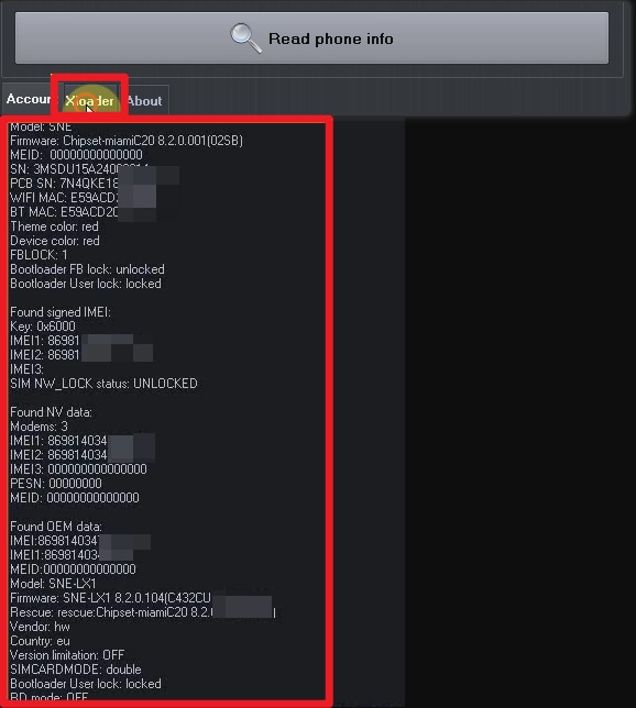 Détecter l'appareil infos