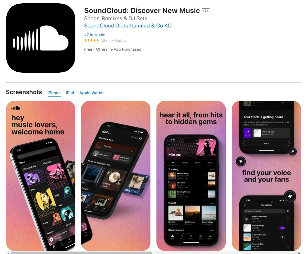 télécharger des chansons sur l'iphone avec soundcloud