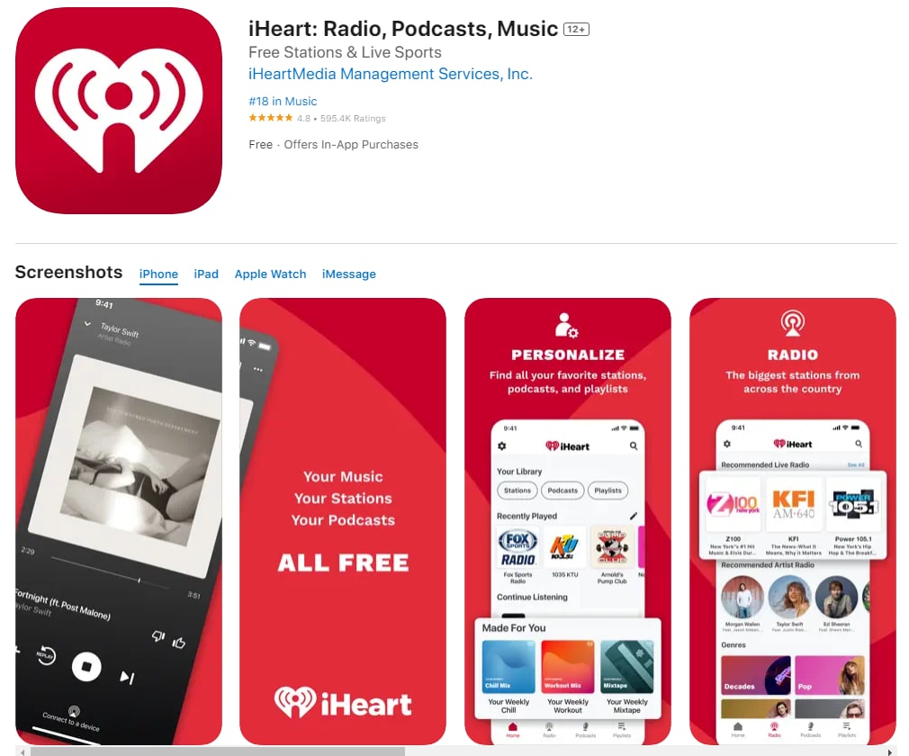 télécharger des chansons sur l'iphone avec iheartradio