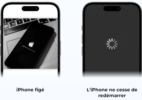 iphone reste sur écran de chargement 