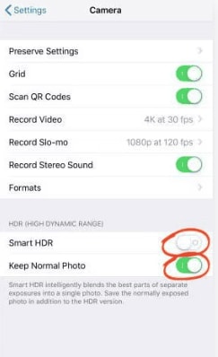 réglage pour réduire la taille des photos iphone