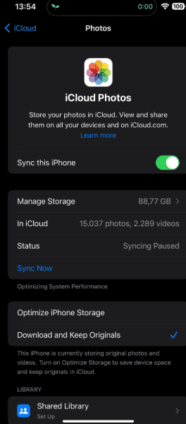 activer photos icloud iphone