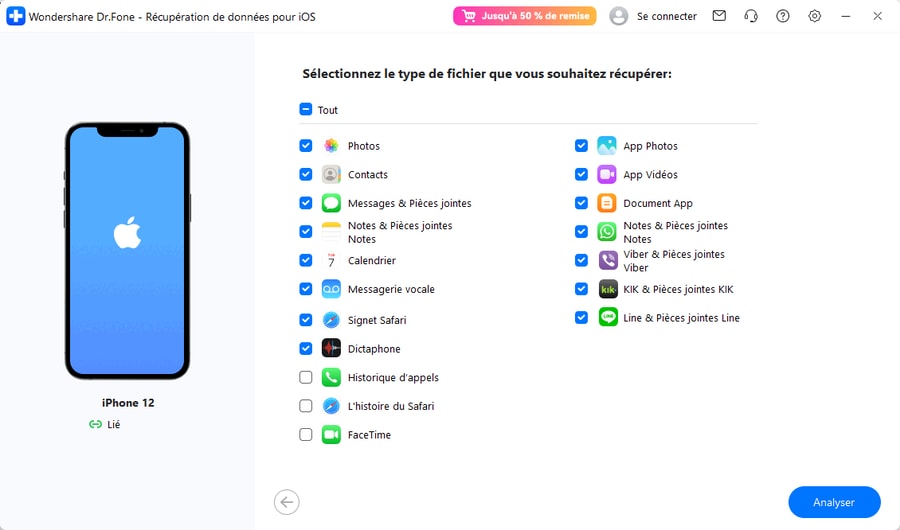 select notes for drfone recovery