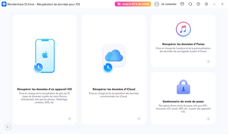 Sélectionnez Récupérer les données depuis iOS