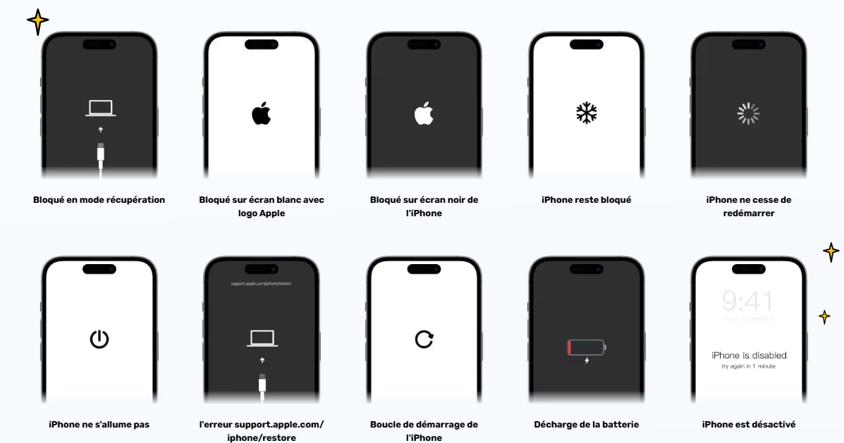 reparer les probleme iOS