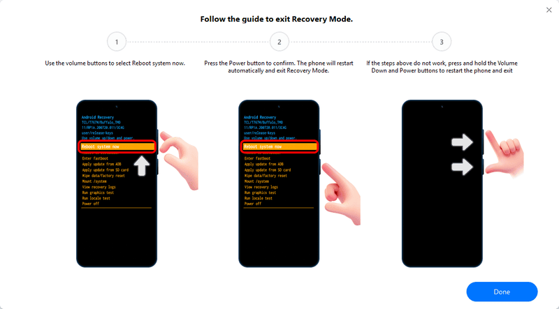 exit recovery mode