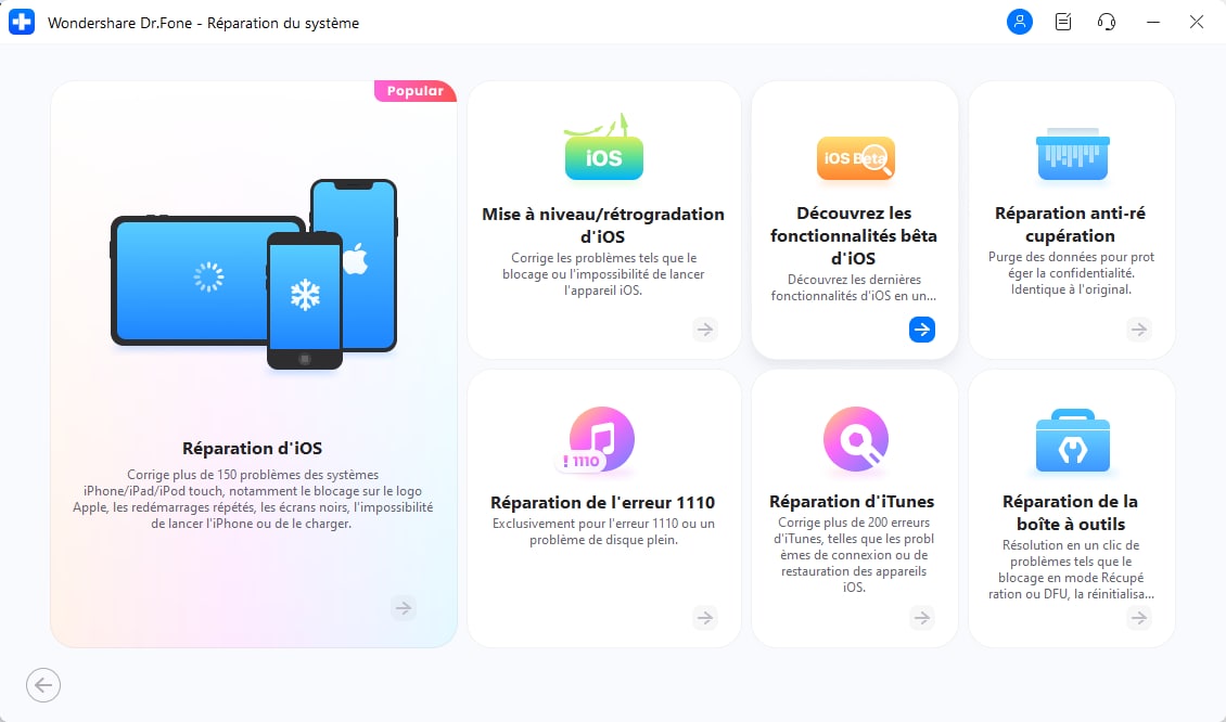 reparation systeme ios pour reparer le probleme face id ne fonctionne pas