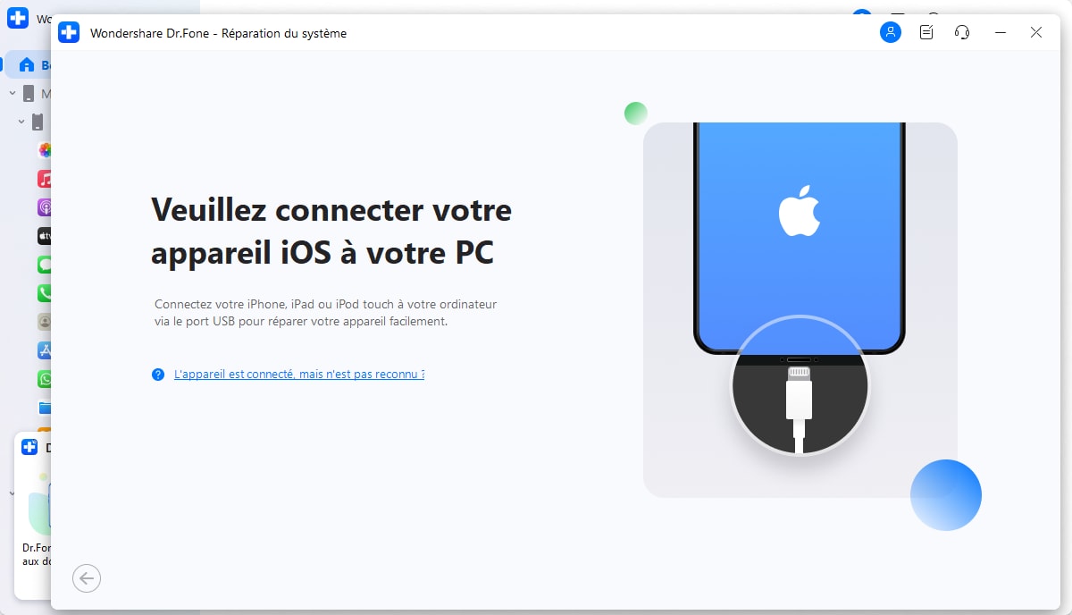 connectez votre iphone à un PC