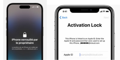 l'ecran de verrouillage d'activation iCloud sur iPhone 17