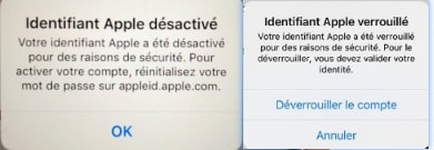 Votre identifiant apple est verrouillé pour des raisons de sécurité