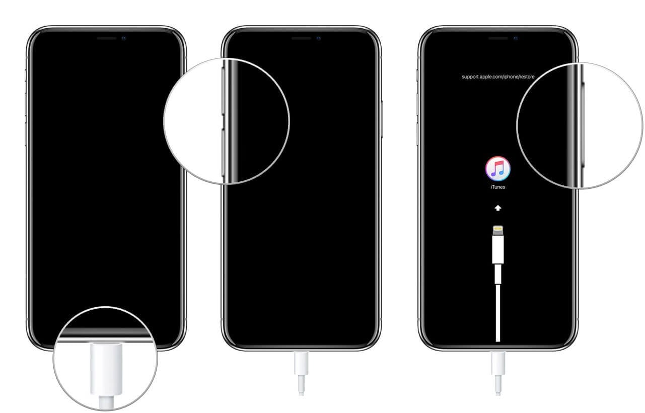 iPhone en mode restauration