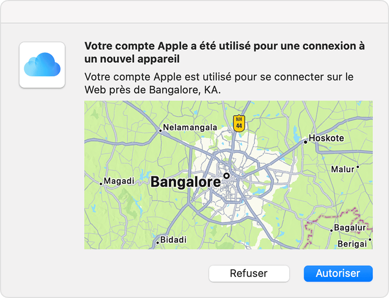 Obtenir mon code de vérification d'identifiant Apple