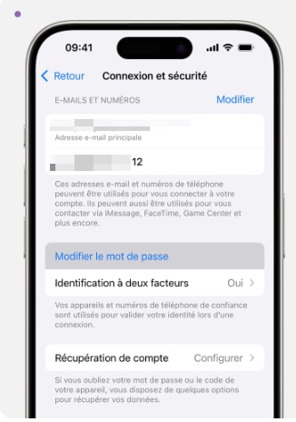 Réinitialiser le mot de passe Apple ID sur iPhone