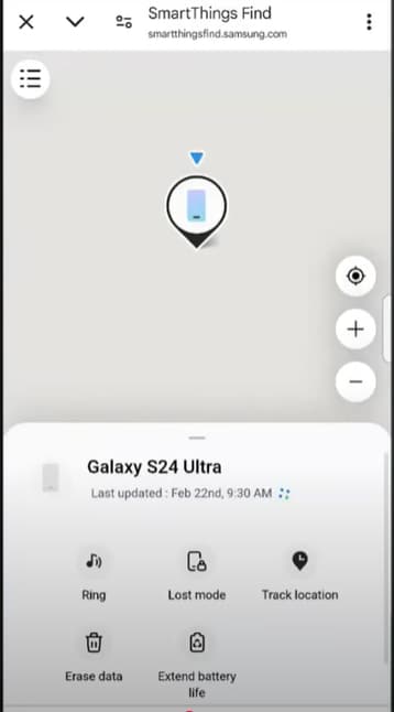apres- impossible déverrouiller via findmymobile samsung com 