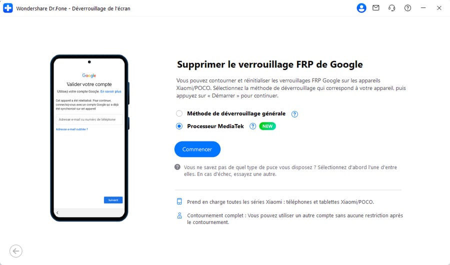 choose method to remove  FRP lock