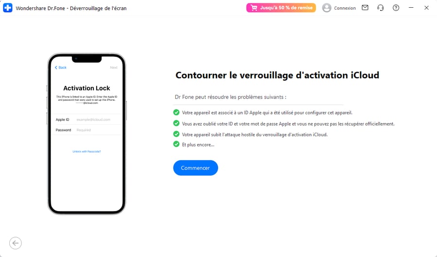 unlock icloud using drfone 3