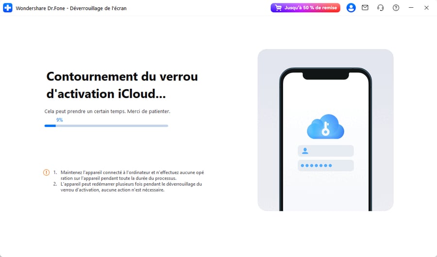 activation lock removal in progress
