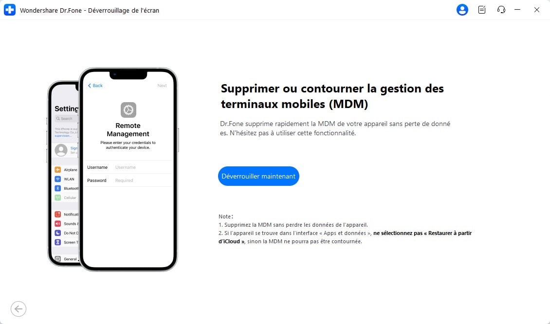 cliquer sur démarrer pour contourner