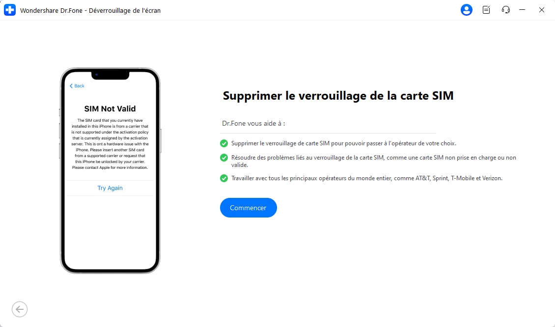 supprimer les verrous sim carte