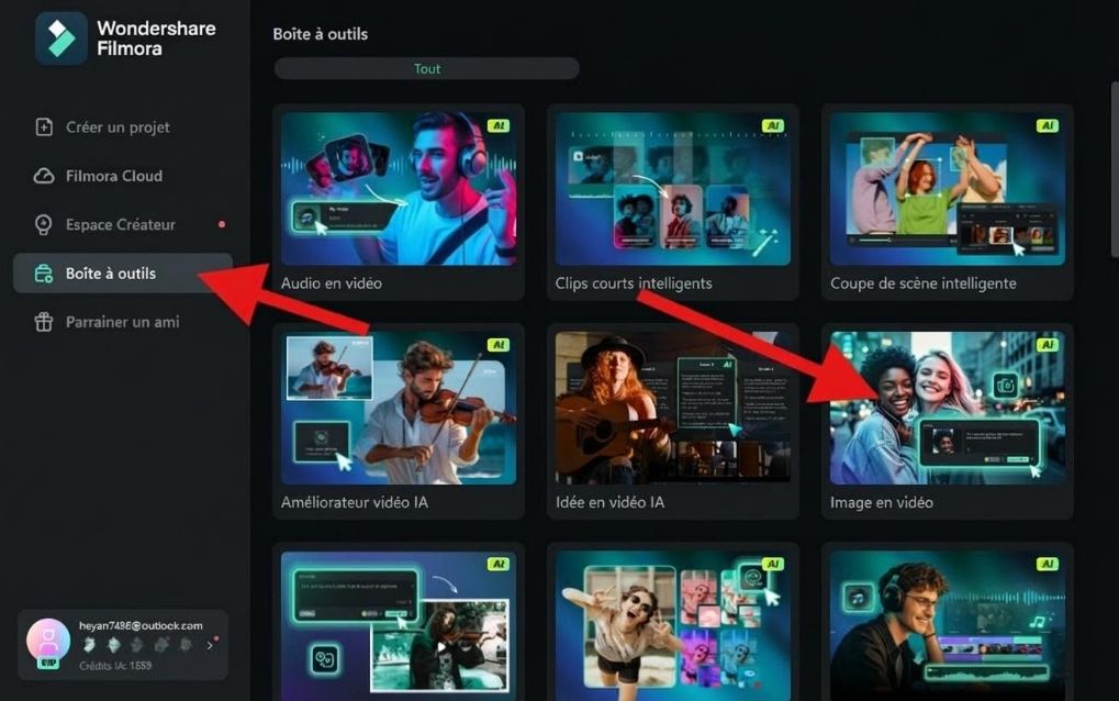 activate image to video feature filmora