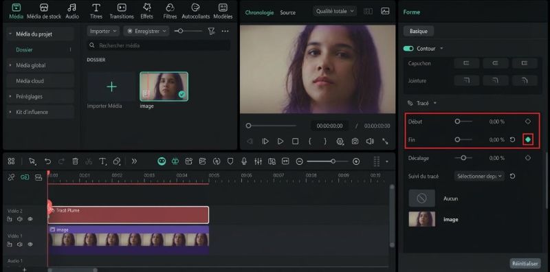 apply trim path effect filmora
