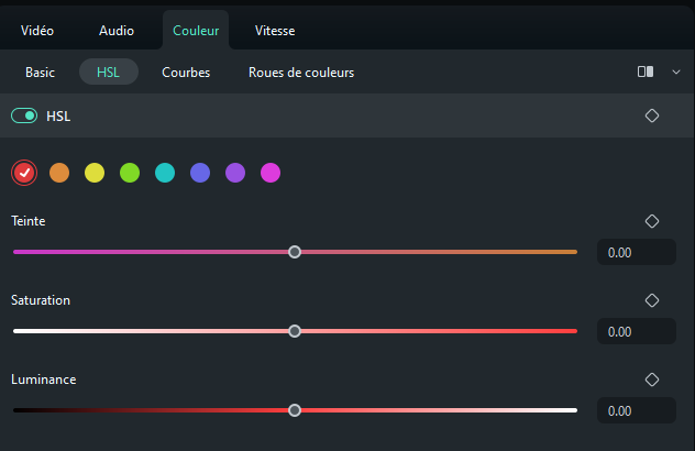 Améliorer la qualité vidéo : améliorer les couleurs