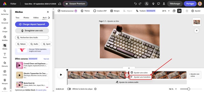 adobe-express-ajouter-transition