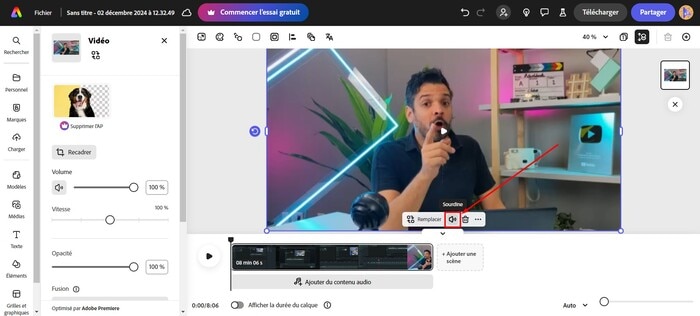 adobe-express-supprimer-l’audio-d’une-vidéo