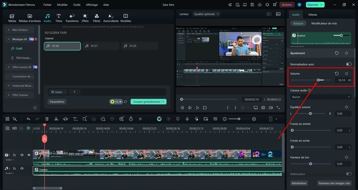 filmora-ajuster-volume-musique