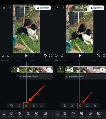 filmora android couper vidéo