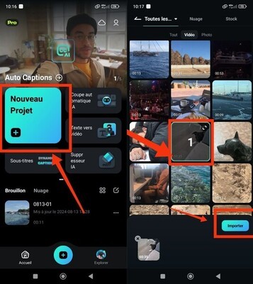 filmora app importer vidéo