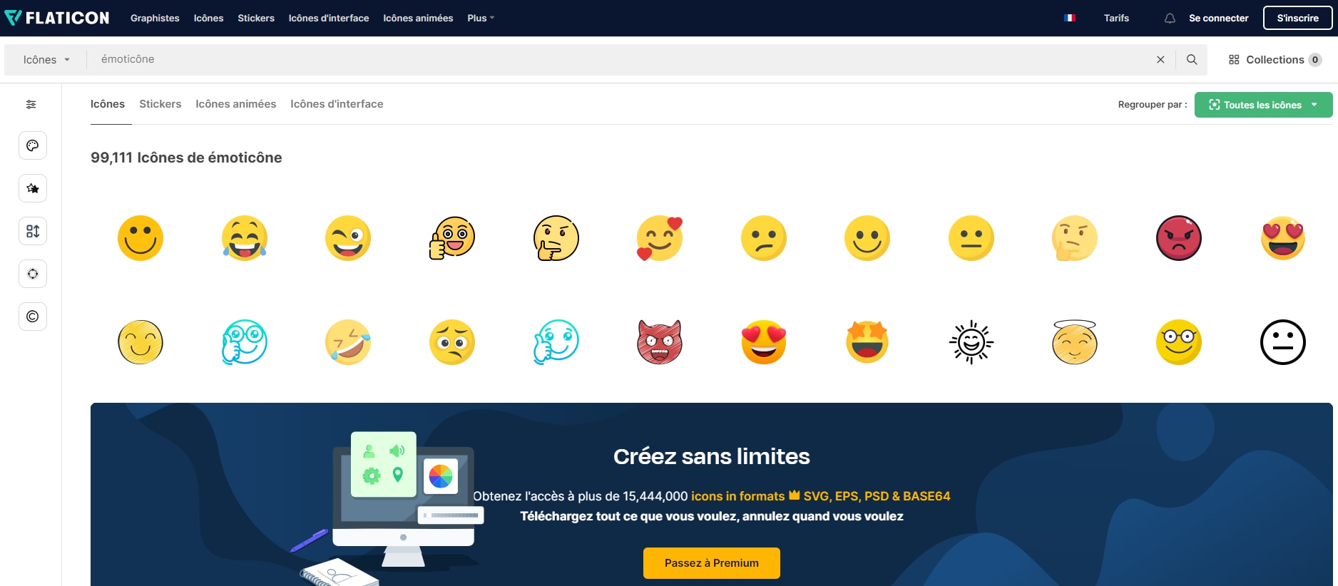 Le site web get emoji