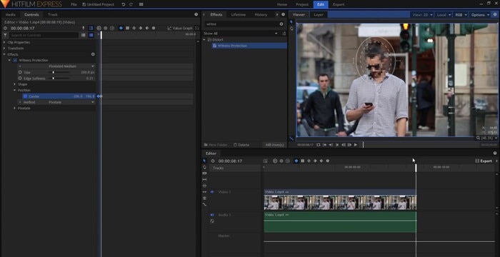 flouter-visage-vidéo-hitfilm-express