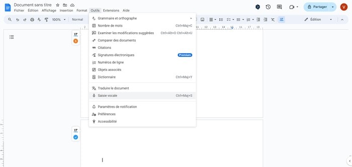 google-docs-saisie-vocale