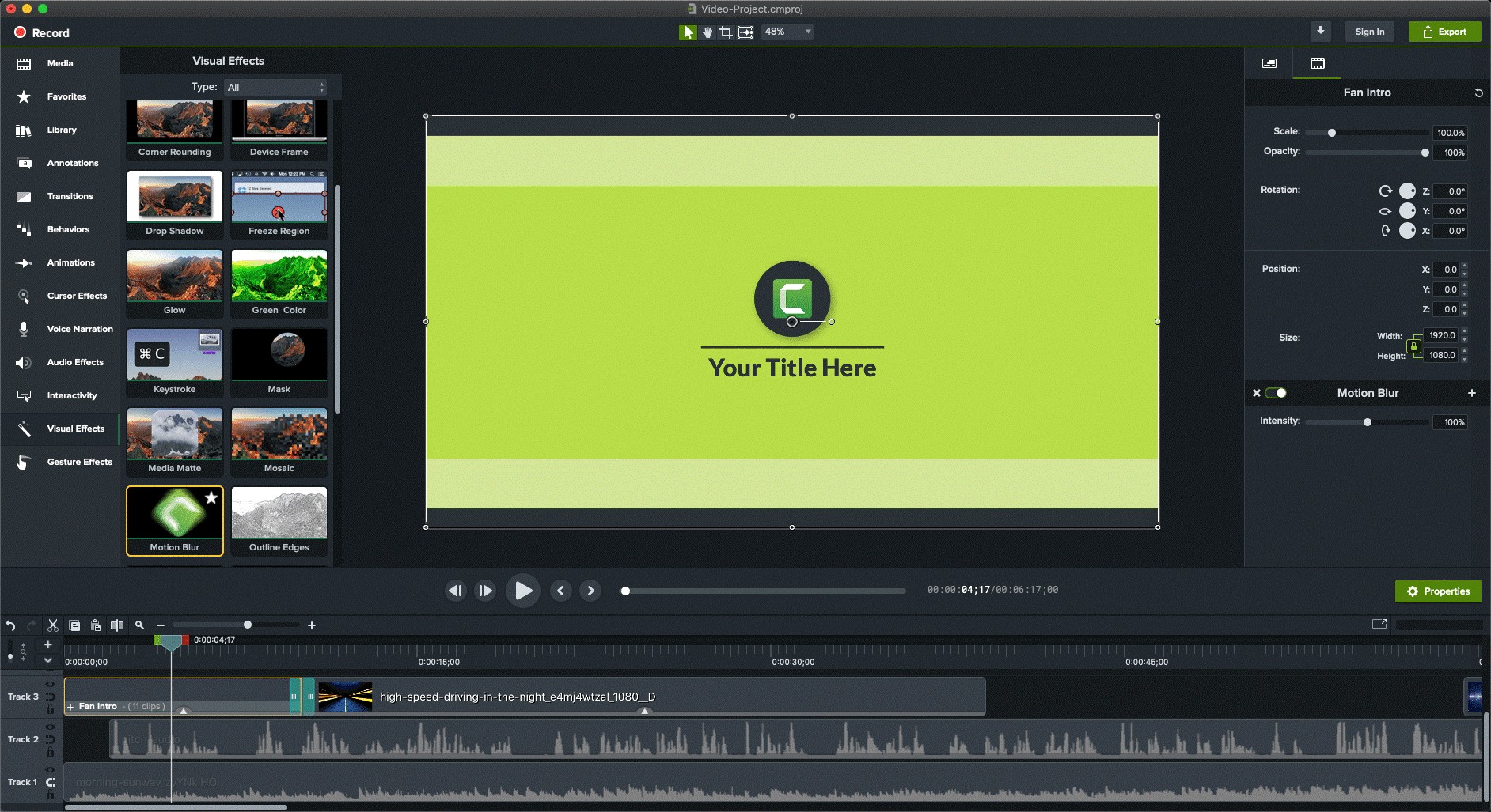 interface-de-camtasia