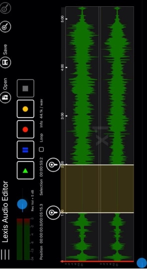 interface-de-lexis-audio-editor