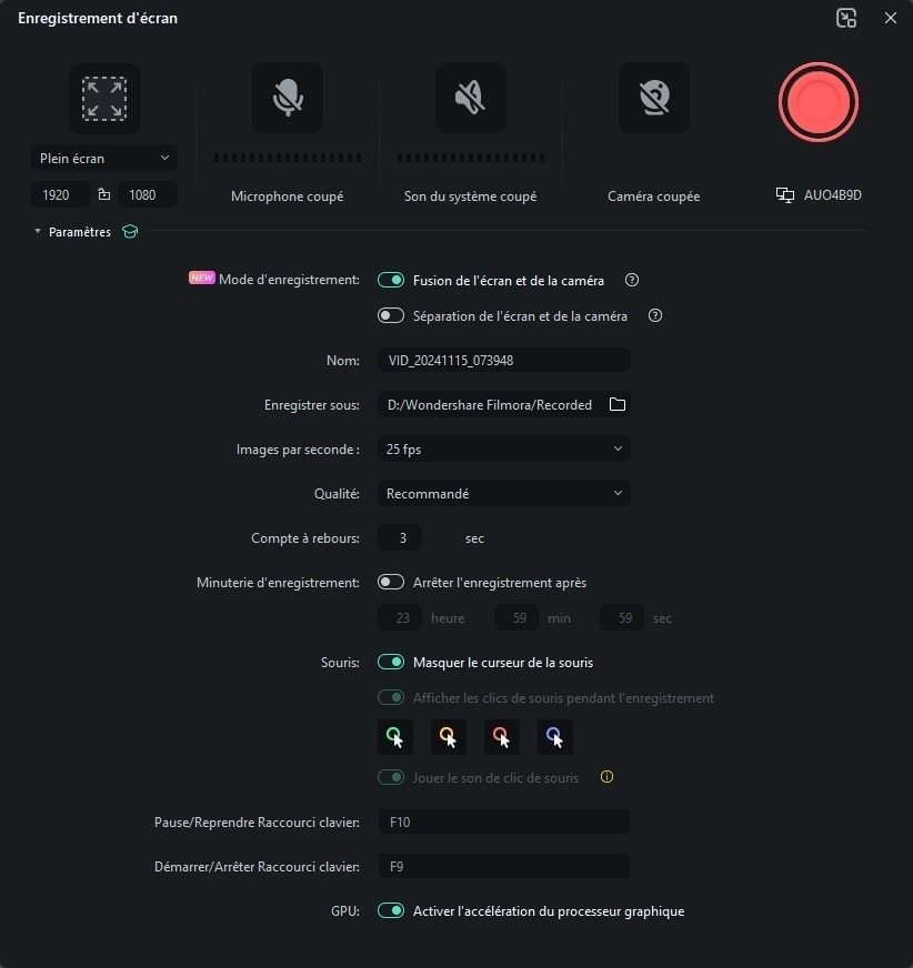 parametre-enregistreur-ecran-filmora