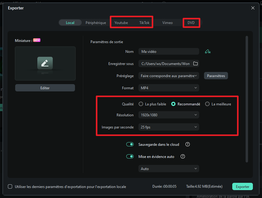 exporter-vidéo-et-résolution-filmora