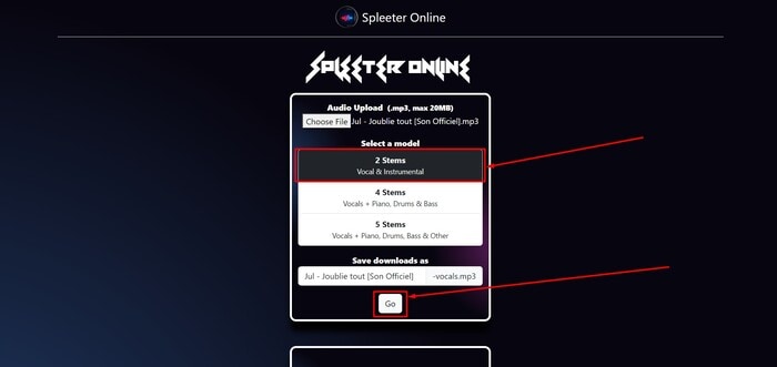 spleeper-online-séparer-voix-musique