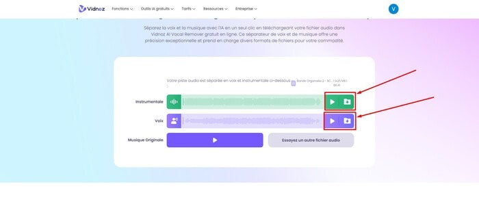 vidnoz-télécharger-pistes-audio