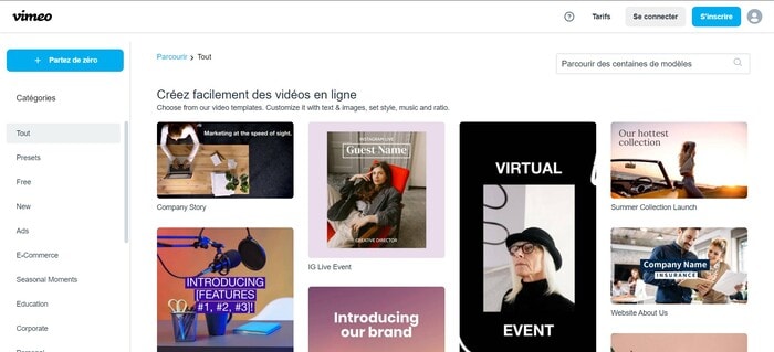 vimeo create éditeur vidéo en ligne