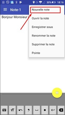 voice-notebook-cliquer-nouvelle-note