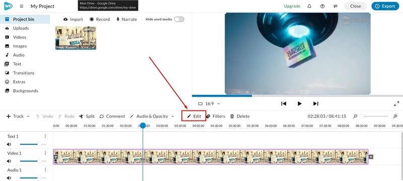 wevideo-cliquer-sur-edit