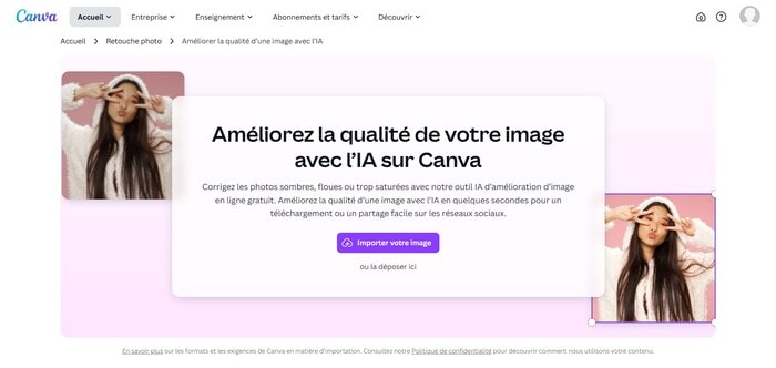 améliorer qualité image canva