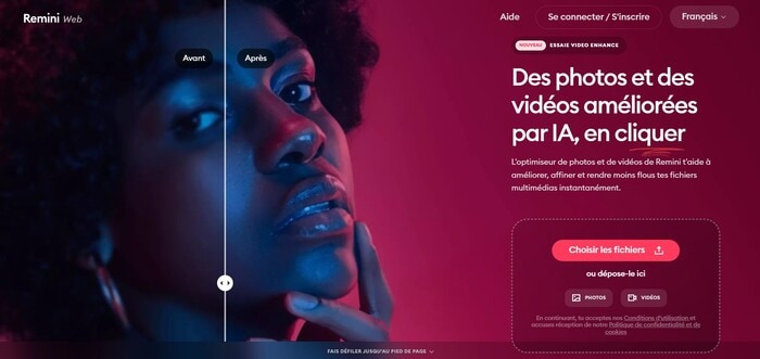 améliorer qualité image remini