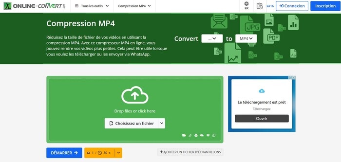compression vidéo online-convert